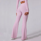 Women High Waist Flared Leggings Gym Fitness Yoga Pants Workout Runing Sport Leggings Women's Control Tummy Yoga Wide Leg Pants