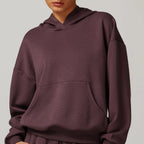 Custom Logo Matching Gym Workout Set for Women Winter Running Sport Suit Yoga Set with Jacket Hoodie Sweater Pants Sweatpants