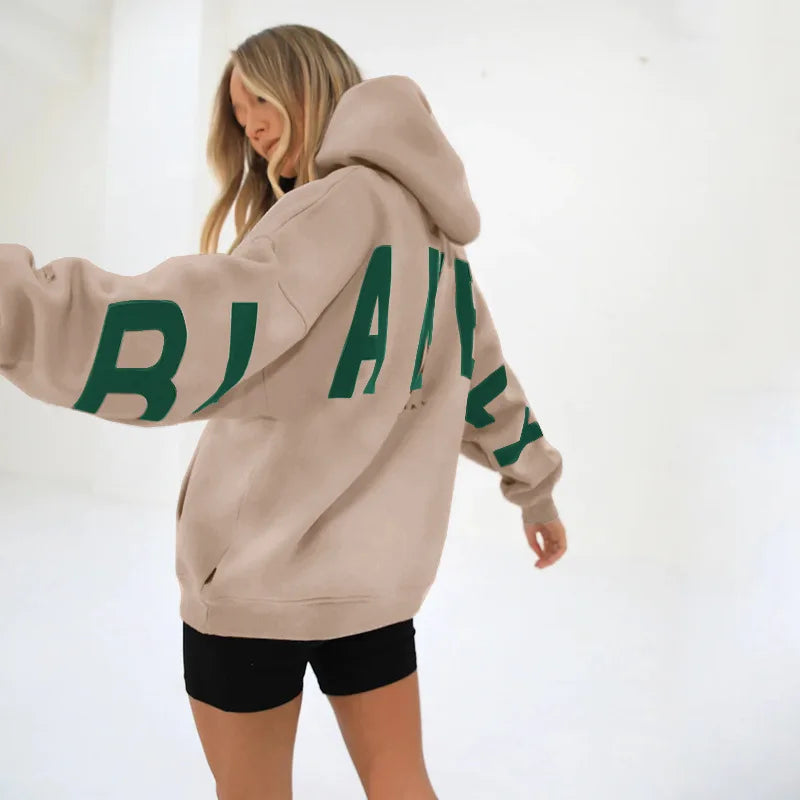 Blakely Women 2025 New Oversize Long-sleeved Sweatshirt Vintage Casual Sport Gym Streetwear Y2K Letter Printed Pullover Hoodie