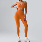 Yoga Sets 2 Pieces Women's Tracksuit Fitness Suit Sportswear Workout Set Sports Bra High Waist Leggings Gym Clothing Sports Suit