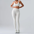 Yoga Sets 2 Pieces Women's Tracksuit Fitness Suit Sportswear Workout Set Sports Bra High Waist Leggings Gym Clothing Sports Suit