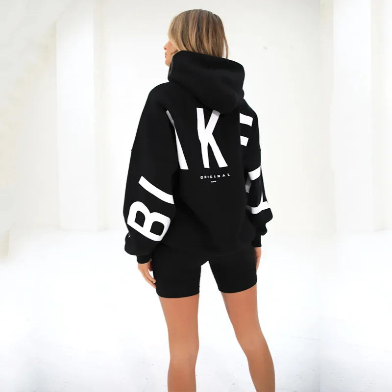 Blakely Women 2025 New Oversize Long-sleeved Sweatshirt Vintage Casual Sport Gym Streetwear Y2K Letter Printed Pullover Hoodie