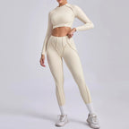 Seamless Yoga Sets Sports Fitness High Waist Hip-lifting Shapeing Trousers Backless Bra Suit Workout Gym Leggings Sets for Women