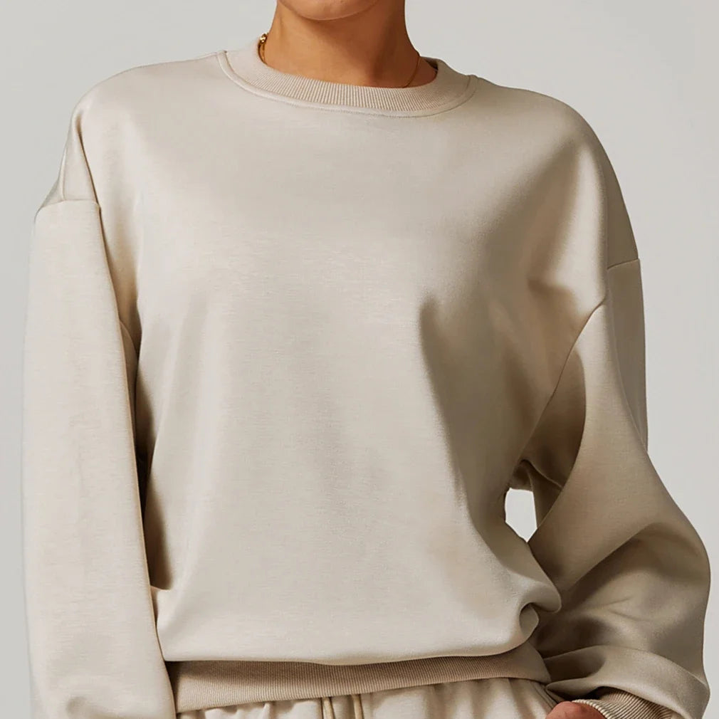 Custom Logo Matching Gym Workout Set for Women Winter Running Sport Suit Yoga Set with Jacket Hoodie Sweater Pants Sweatpants