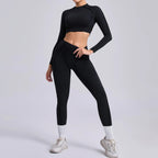 Seamless Yoga Sets Sports Fitness High Waist Hip-lifting Shapeing Trousers Backless Bra Suit Workout Gym Leggings Sets for Women