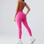 Yoga Sets 2 Pieces Women's Tracksuit Fitness Suit Sportswear Workout Set Sports Bra High Waist Leggings Gym Clothing Sports Suit