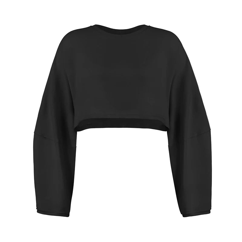 Women Sports Crop Top T-Shirts Gym Clothing Yoga Loose Tops Long Sleeve Sportswear Workout Clothing Fitness Smock Spring Autumn